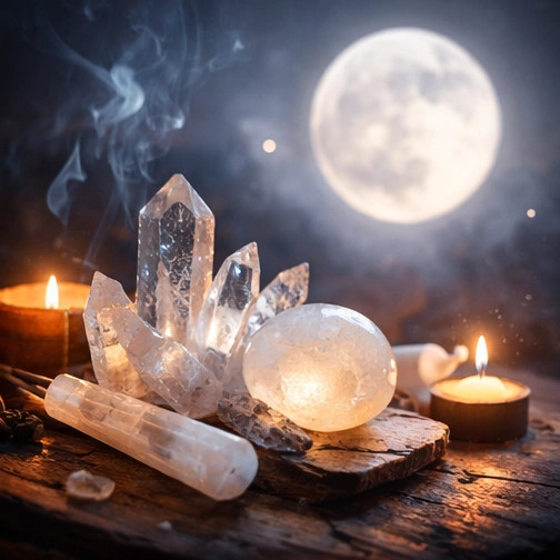 Volle maan kristallen